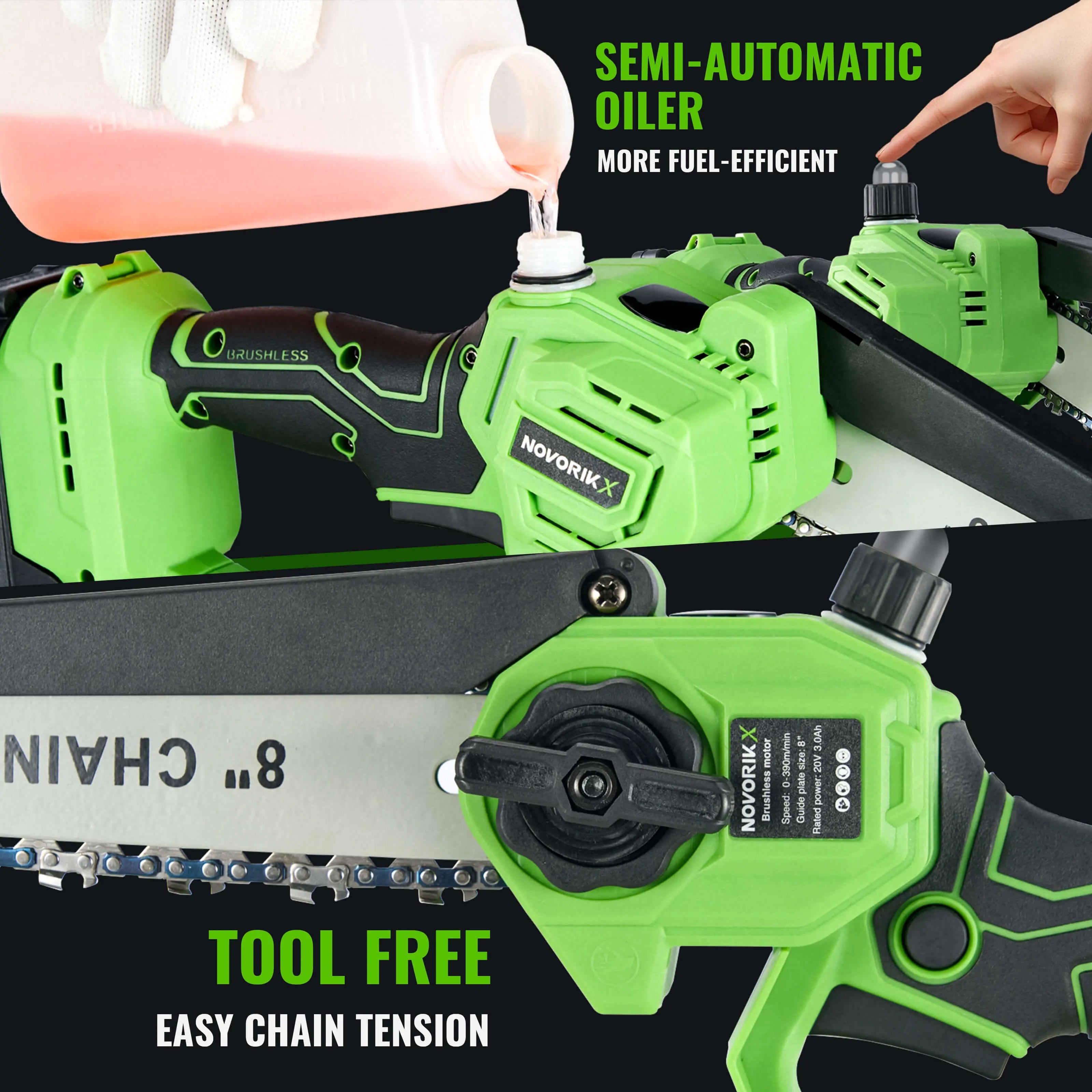 2-in-1 20V Cordless Pole Saw  NovorikX