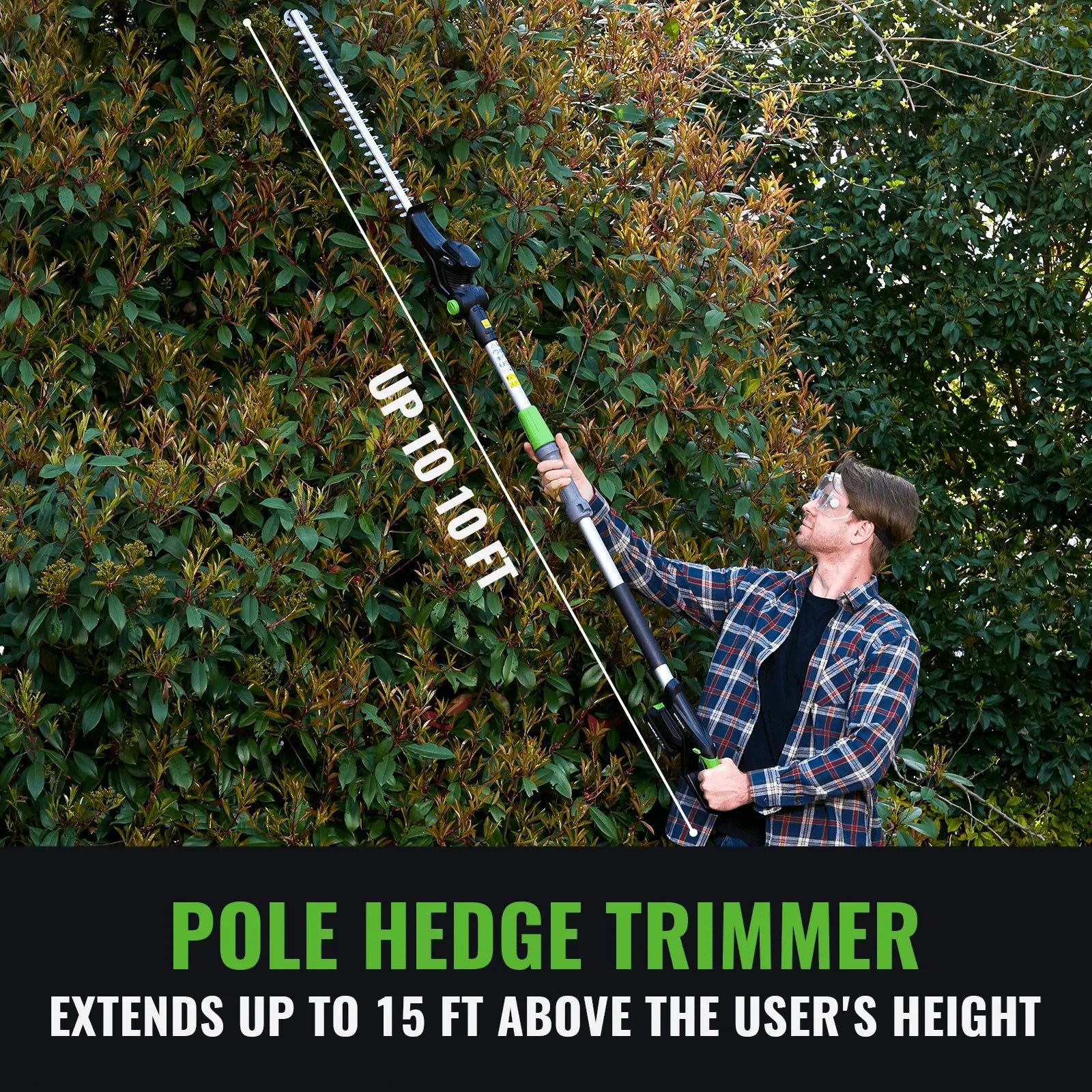 20V Cordless Pole Hedge Trimmer  NovorikX