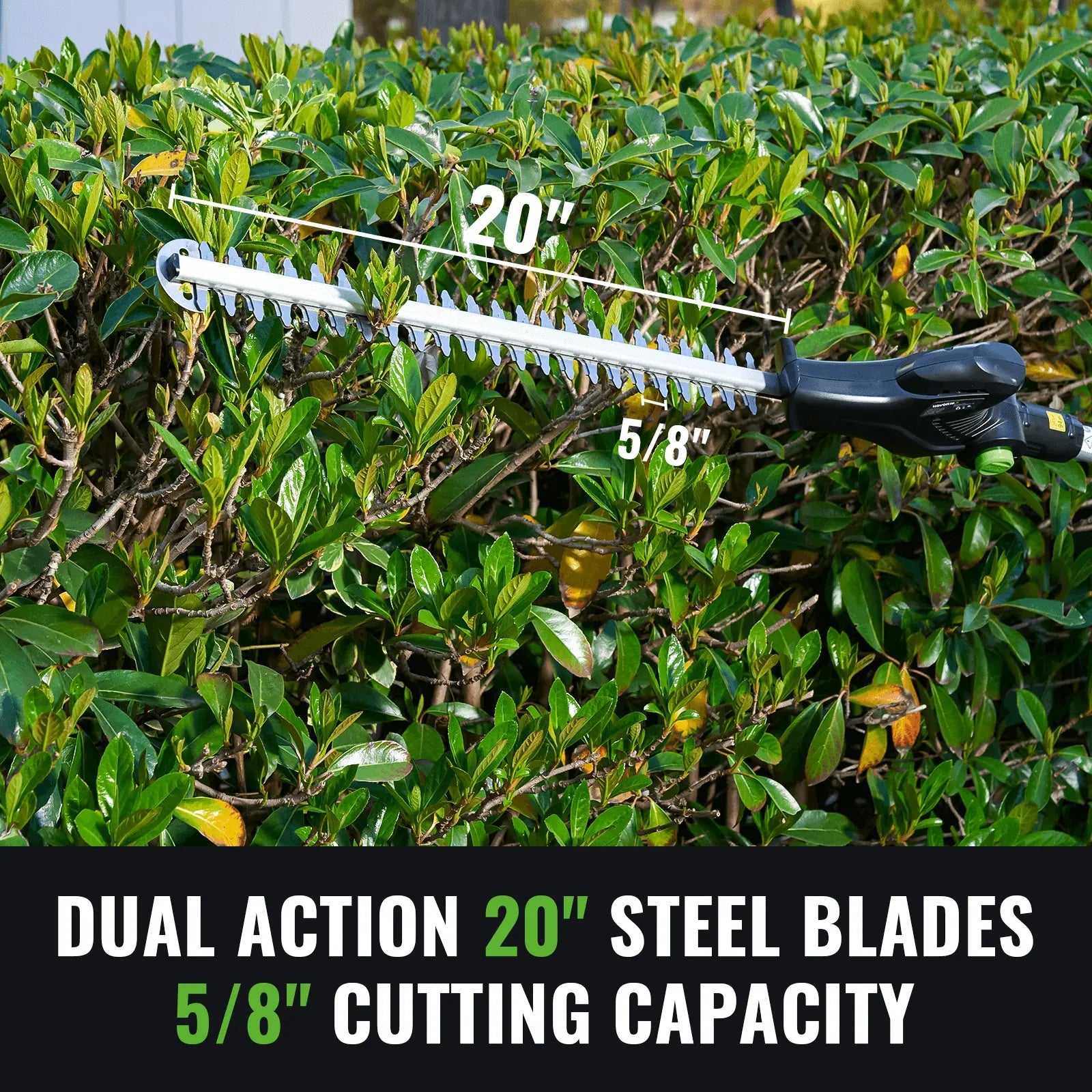 20V Cordless Pole Hedge Trimmer  NovorikX