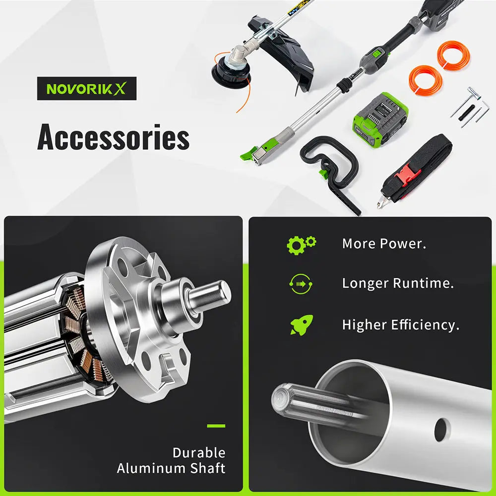 17-Inch 60V Cordless Electric String Trimmer - NovorikX